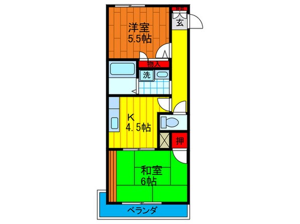 マヨ－ルハイツの物件間取画像